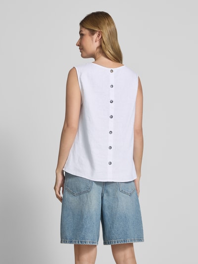 FREE/QUENT Loose Fit Tanktop aus Leinen-Viskose-Mix Modell 'Lava' Weiss 5