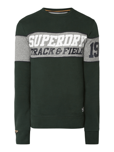 Superdry Sweatshirt mit gummiertem Logo-Print Dunkelgruen 2