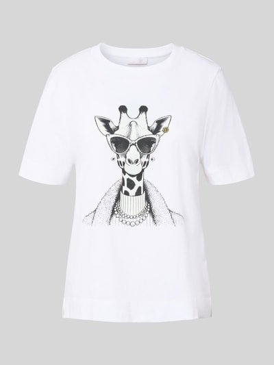 Rich & Royal T-shirt met motiefprint en ronde hals Wit - 2