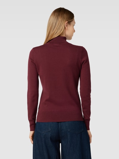 Montego Gebreide pullover met opstaande kraag Bordeaux - 5