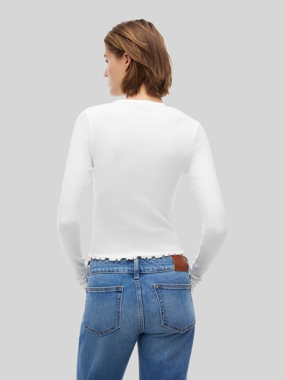 Tommy Jeans Slim Fit Langarmshirt aus Baumwoll-Mix Offwhite 5