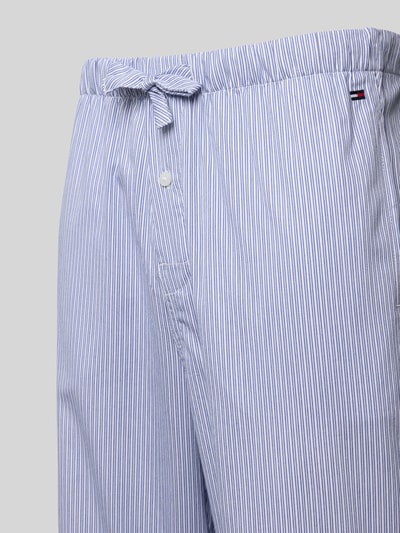 Tommy Hilfiger Regular fit pyjamabroek van pure scheerwol Lichtblauw - 2