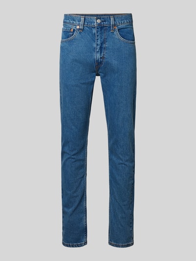Produktfoto, Jeans mit 5-Pocket-Design von Levi's®, blauer Baumwoll-Mix, Slim Fit, Knopf- und Reißverschluss, klare Linien, glatte Textur.