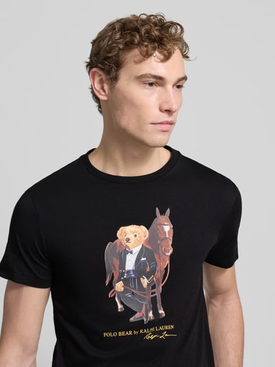 Polo Ralph Lauren T-Shirt mit Label-Print und Rundhalsausschnitt Black 3
