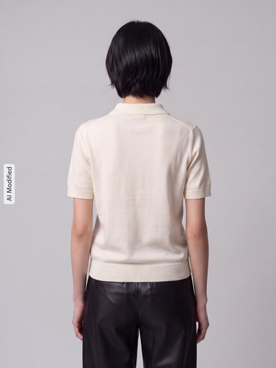 GANT Regular Fit Poloshirt aus Baumwoll-Kaschmir-Mix Offwhite 5