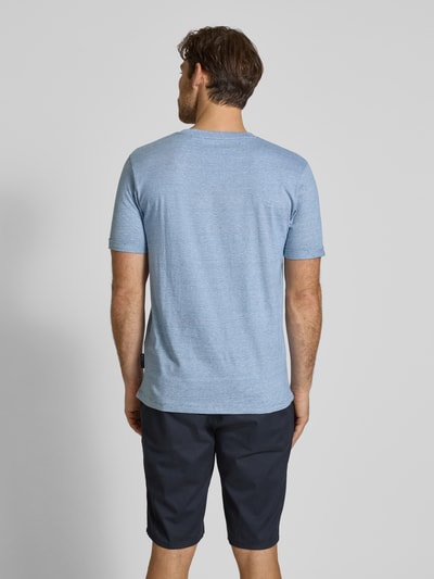 Tom Tailor Denim Regular Fit T-Shirt aus reiner Baumwolle Blau Melange 5