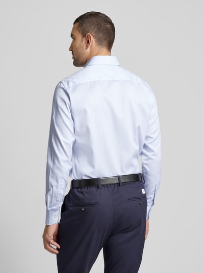 Profuomo Slim fit zakelijk overhemd met haaikraag Bleu - 5