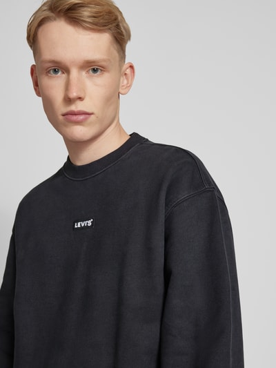 Levi's® Relaxed Fit Sweatshirt aus Viskose mit Label-Detail Black 3