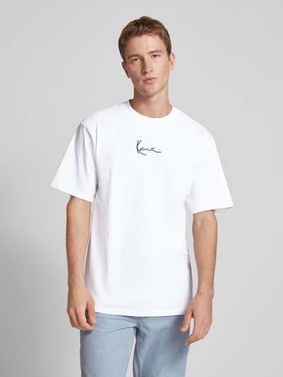 KARL KANI T-Shirt mit Label-Stitching Weiss 4