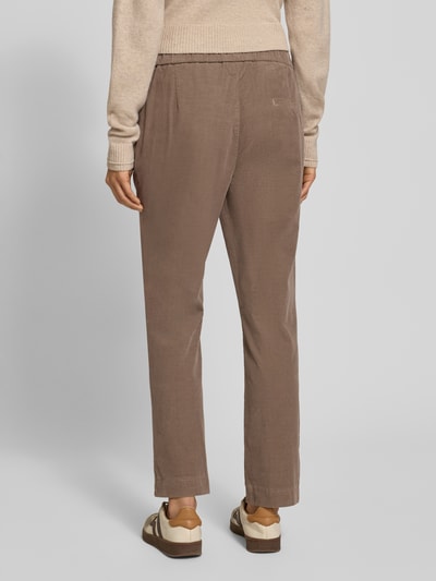 TONI Spodnie o skróconym kroju z elastycznym pasem model ‘sue’ Szarobrązowy 5