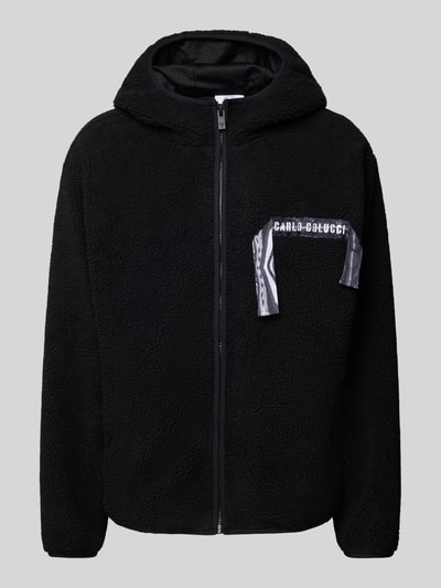 CARLO COLUCCI Oversized fleecejack van tedyybont Zwart - 2