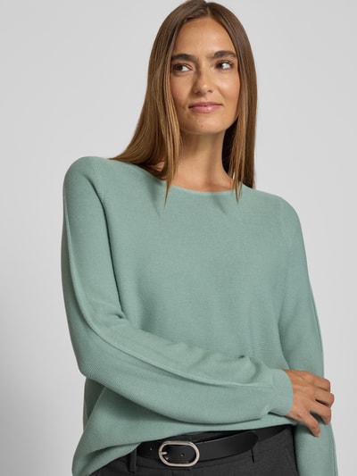 Christian Berg Woman Strickpullover mit gerippten Abschlüssen Helltuerkis 3