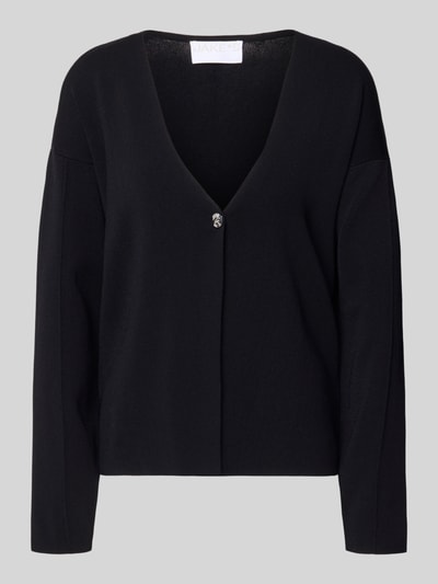 Jake*s Collection Gebreid jack met knoopsluiting. Zwart - 2