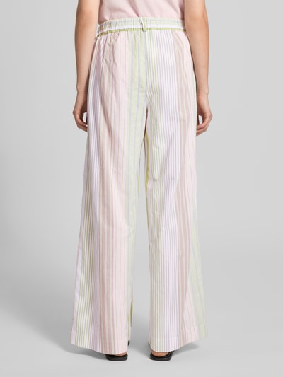 Smith and Soul Wide Leg Hose mit Streifenmuster Jeansblau 5