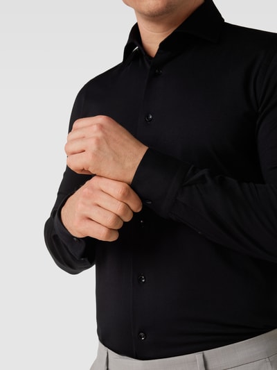 Profuomo Slim fit Fit Businesshemd aus Baumwollqualität mit Stretch-Anteil Black 3