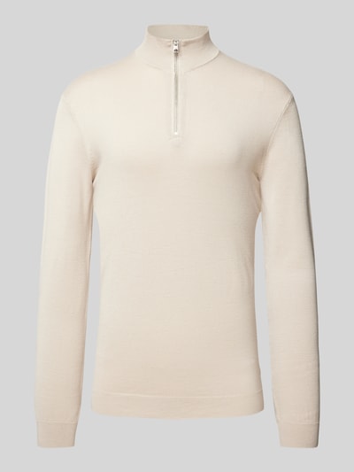 Only & Sons Gebreide pullover van viscosemix met opstaande kraag Offwhite - 2