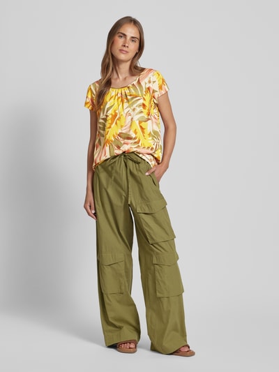 Soyaconcept T-Shirt mit floralem Muster Modell 'Elyse' Dunkelgelb 1