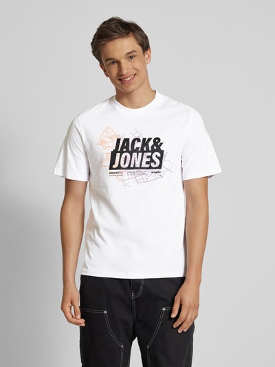 Jack & Jones T-Shirt mit Label-Print Weiss 4