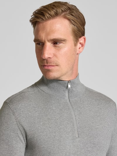 SELECTED HOMME Regular fit schipperstrui van puur katoen, model 'BERG' Lichtgrijs gemêleerd - 3