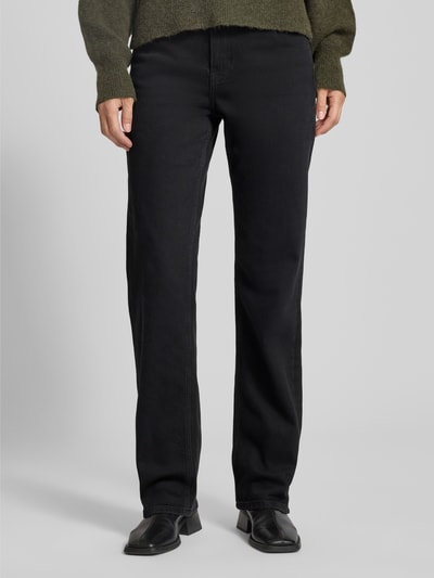 BOSS Orange Straight Fit Jeans aus Baumwoll-Mix Modell 'ADA' Black 4