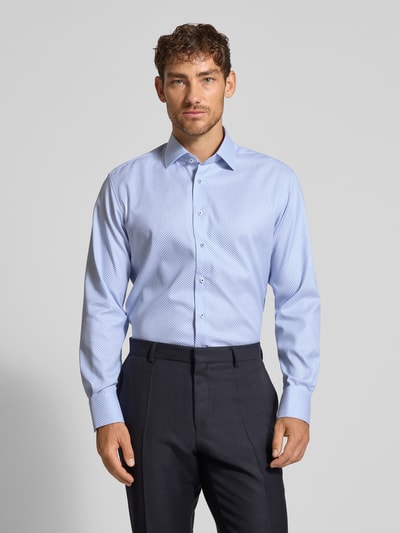 ETERNA Koszula biznesowa o kroju Modern Fit z kołnierzykiem typu kent Błękitny 4