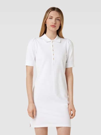 Lauren Ralph Lauren Sukienka mini z kołnierzykiem polo model ‘CHACE’ Biały 4