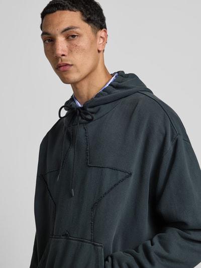 MM6 Maison Margiela Oversized Hoodie mit Motiv-Besatz Anthrazit 3
