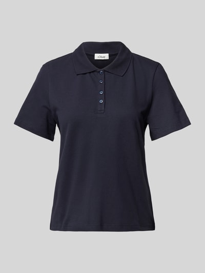 s.Oliver RED LABEL Regular fit poloshirt van katoenmix Marineblauw - 2