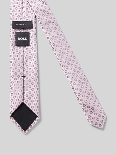 Produktfoto, Seiden-Mix Krawatte von BOSS, Optik: unifarben mit Allover-Print, Material mit glatter Textur, Herren Krawatte