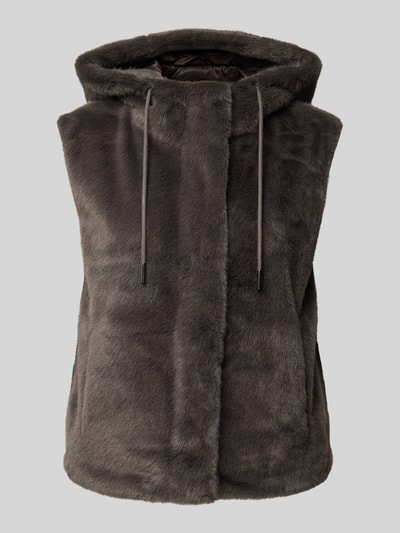 monari Gilet met capuchon Donkerbruin - 2