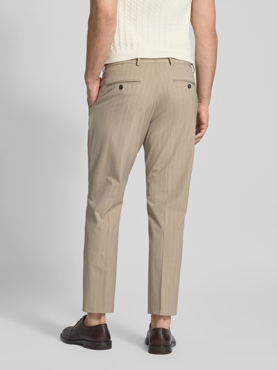 Selected Homme Spodnie garniturowe o kroju slim fit w prążki Model 'SLIM-LIAM' Piaskowy 5