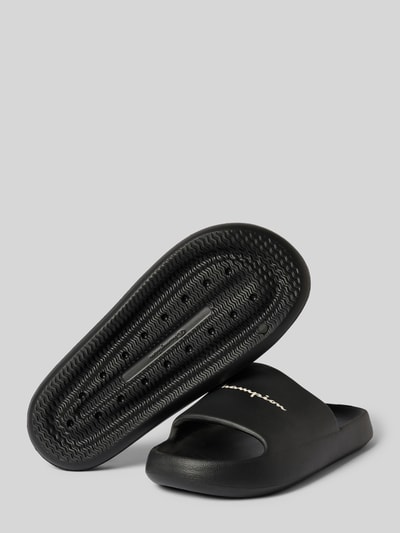 CHAMPION Slippers met logoprint Metallic zwart gemêleerd - 4