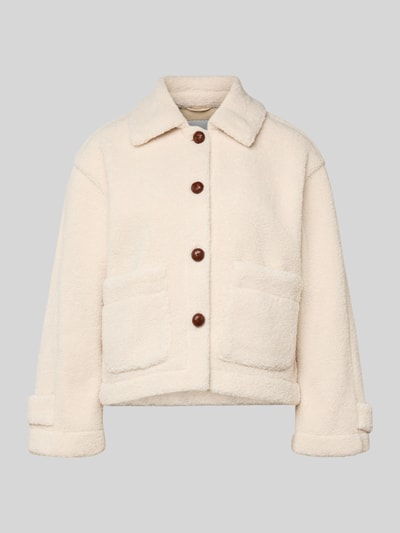 Mustang Jacke aus Teddyfell mit ausgesetzten Taschen Weiss 2