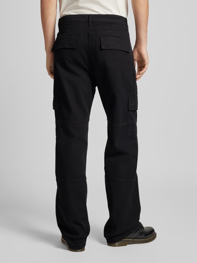 EIGHTYFIVE Baggy Cargohose mit Label-Detail Black 5