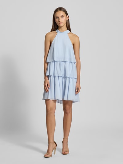 Gina Tricot Minikleid im Stufen-Look Hellblau 1