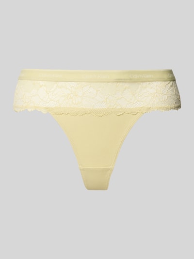 Calvin Klein Underwear String mit Spitze Gelb 1