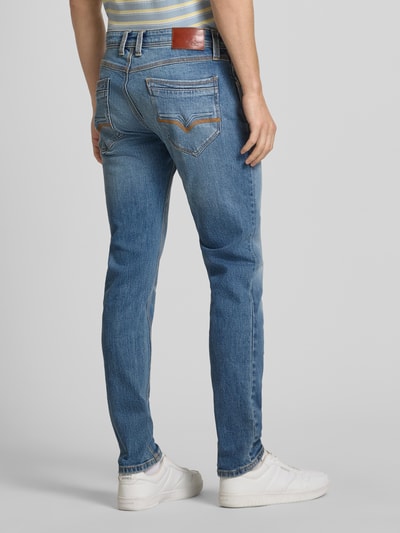 Pepe Jeans Jeansy o kroju tapered fit z mieszanki bawełny model ‘SPIKE’ Jeansowy niebieski 5