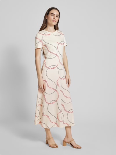 Tommy Hilfiger Sukienka midi taliowana z czystej bawełny Biały 1