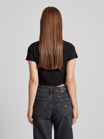 Tommy Jeans Cropped T-Shirt mit Rundhalsausschnitt Black 5