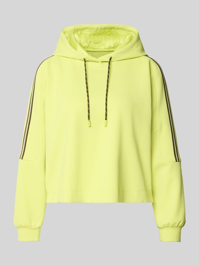 Marc Cain Hoodie met tunnelkoord Neongeel gemêleerd - 2