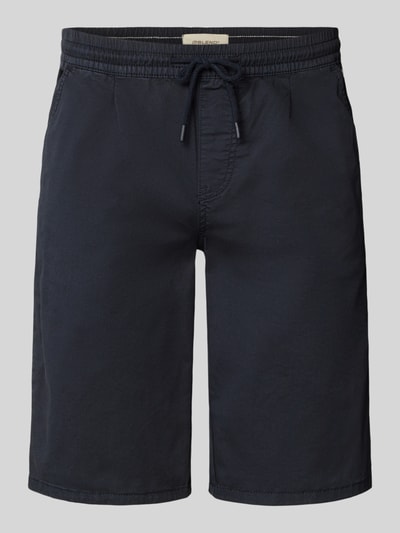 Produktfoto, Regular Fit Shorts mit elastischem Bund Modell 'MARCO' von Blend, dunkelblau, Baumwoll-Elasthan-Mix, glatte Struktur.