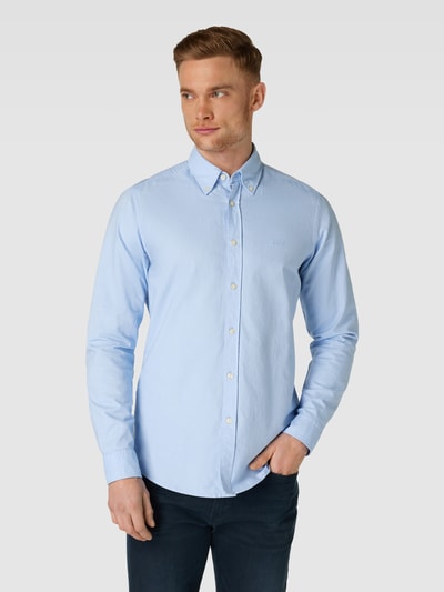 BOSS Orange Regular Fit Freizeithemd mit Button-Down-Kragen Modell 'Rickert' Hellblau 4