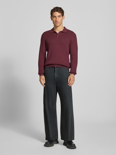 Lindbergh Straight Fit Stoffhose aus reiner Baumwolle Anthrazit 1
