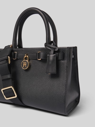 Tommy Hilfiger Umhängetasche aus genarbtem Rindsleder Black 3