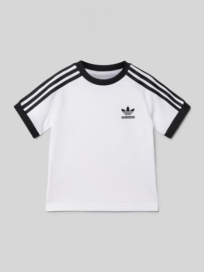 adidas Originals T-Shirt mit Label-Stitching Weiss 1