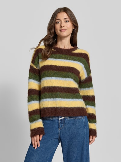 ONLY Pullover mit flauschiger Strickstruktur Schoko 4