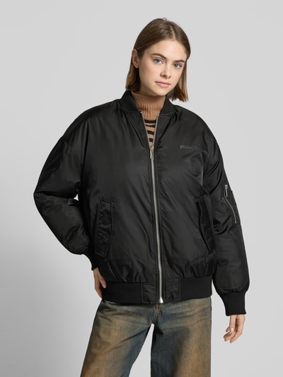 Review Bomberjacke mit Label-Print Black 4