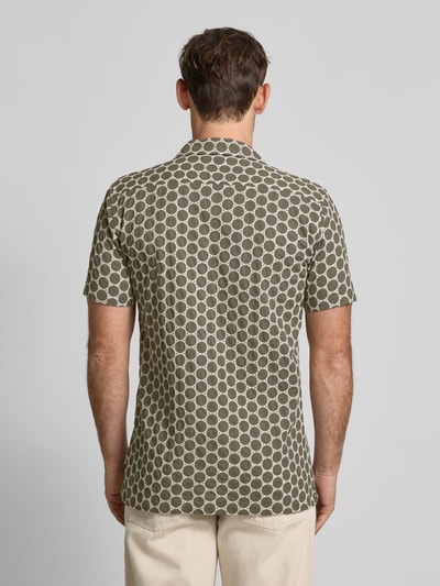 Lindbergh Relaxed Fit Freizeithemd mit Lochstickerei Mittelbraun 5