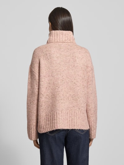 VERO MODA Loose Fit Rollkragenpullover mit Woll-Anteil Modell 'INGRID' Hellrosa Melange 5