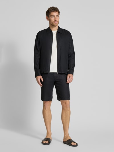 Marc O'Polo Regular Fit Overshirt aus reinem Leinen Black 1